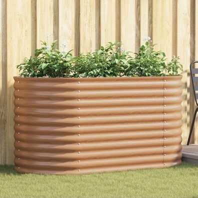 vidaXL Hochbeet Braun 160 x 80 x 81 cm Stahl