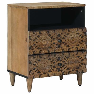 vidaXL Bettkasten Braun 50 x 33 x 60 cm Massivholz Mango