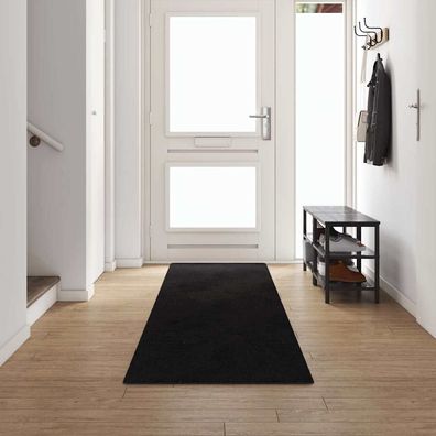 vidaXL Teppichläufer Schwarz 80 x 500 cm 100% Polypropylen Tuft