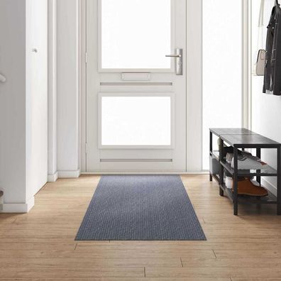 vidaXL Teppichläufer Hellgrau 80 x 300 cm Stoff