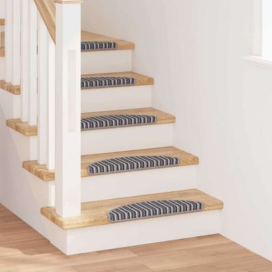 vidaXL Selbstklebende Treppenschoner 15 pcs Grau 56 x 17 x 3 cm