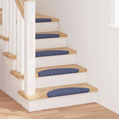 vidaXL Selbstklebende Treppenschoner 15 pcs Blau 56 x 17 x 3 cm