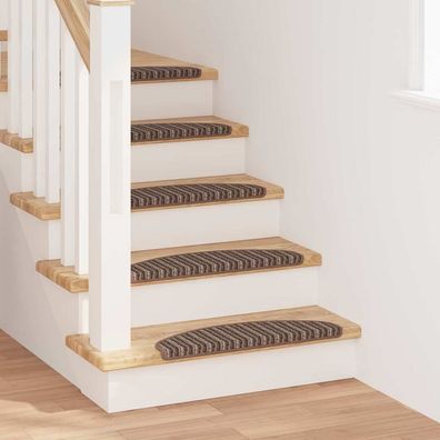 vidaXL Selbstklebende Treppenschoner 15 pcs Braun 65 x 21 x 4 cm