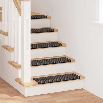 vidaXL Selbstklebende Treppenschoner 15 pcs Anthrazit 65 x 21 x 4 cm