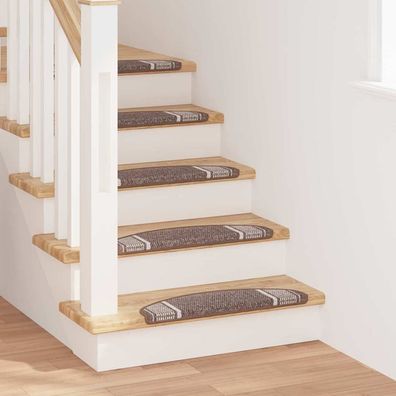 vidaXL Selbstklebende Treppenschoner 15 pcs Braun 65 x 21 x 4 cm
