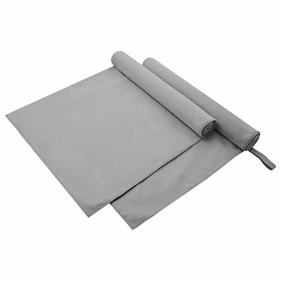 vidaXL Sporthandtücher 2 pcs Dunkelgrau 90 x 180 cm