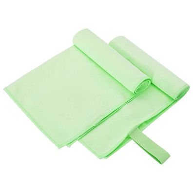 vidaXL Sporthandtücher 2 pcs Grün 50 x 30 cm Polyester und Polyamid