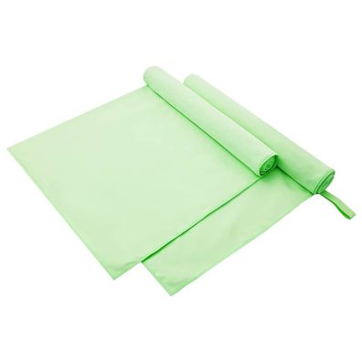 vidaXL Sporthandtücher 2 pcs Grün 180 x 90 cm Polyester und Polyamid