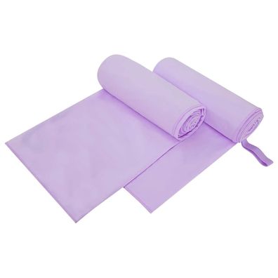 vidaXL Sporthandtücher 2 pcs Lila 200 x 100 cm Polyester und Polyamid