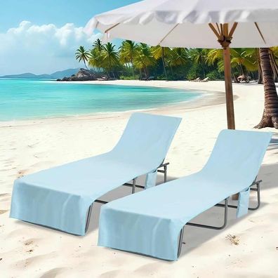 vidaXL Sonnenliege-Tücher 2 pcs Blau 210 x 75 cm