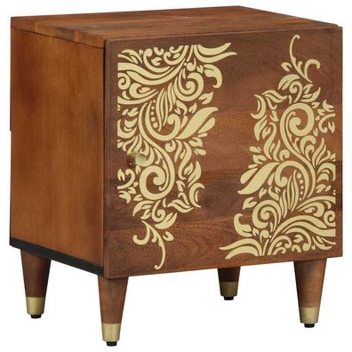 vidaXL Nachttisch mit Tür Honigbraun 40 x 33 x 46 cm Massivholz Mango