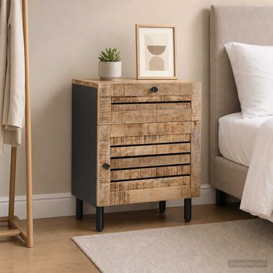 vidaXL Nachttisch Natur 50 x 33 x 60 cm Massivholz Mango