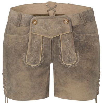 Lederhose Damen kurz Barbie keder lombok St 0761 natur - Größe: 34