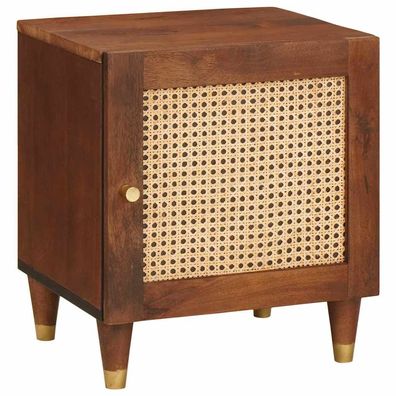 vidaXL Nachttisch Braun 40 x 33,5 x 46 cm Massivholz Akazie