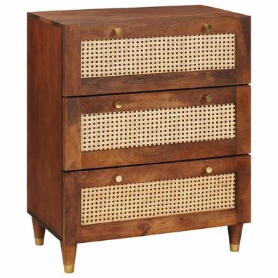 vidaXL Sideboard Braun 60 x 33 x 75 cm Massivholz Mango