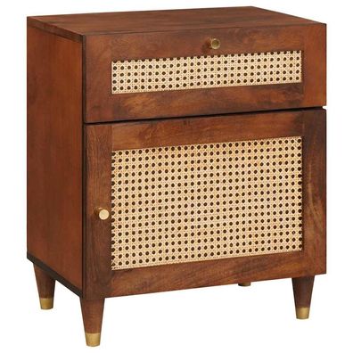 vidaXL Nachttische mit Schubladen 50 x 33 x 60 cm Massivholz Mango