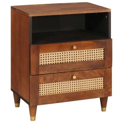 vidaXL Nachttische mit Schubladen 50 x 33 x 62 cm Massivholz Mango