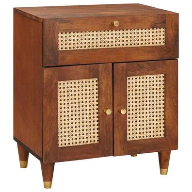 vidaXL Nachttische mit Schubladen 50 x 33 x 60 cm Massivholz Mango