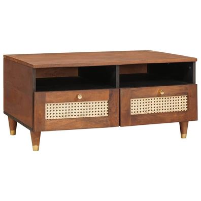 vidaXL Couchtisch mit Schubladen 80 x 54 x 40 cm Massivholz Mango