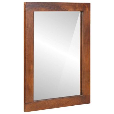vidaXL Spiegel Rechtwinklig Braun und Silber 50 x 2,5 x 70 cm