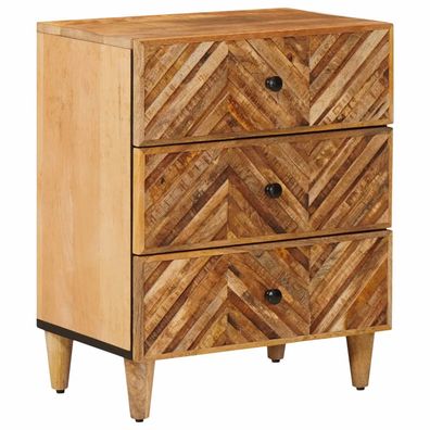 vidaXL Nachttisch Braun 50 x 33 x 60 cm Massivholz Mango
