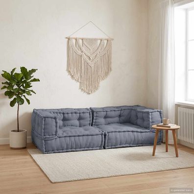 vidaXL Modulare Sofagarnitur 3 pcs Grau 140 x 70 x 36 cm Stoff