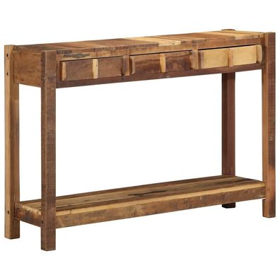 vidaXL Konsolentisch Braun 107 x 33 x 76 cm Massives upgecyceltes Holz