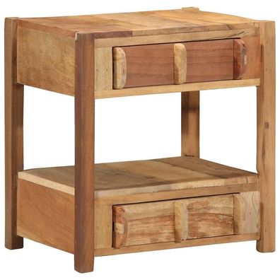 vidaXL Beistelltisch Braun 43 x 32 x 46 cm Massives upgecyceltes Holz