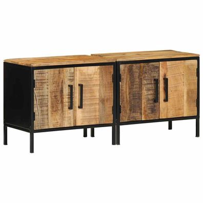 vidaXL Nachttisch 2 pcs Braun und Schwarz 50 x 30 x 45 cm