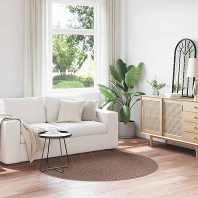 vidaXL Anti-Rutsch Shaggy Teppich Braun 160 x 160 cm PP