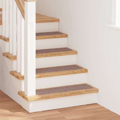 vidaXL Rutschfeste Treppenmatten 15 pcs Hellbraun 75 x 20 cm PP