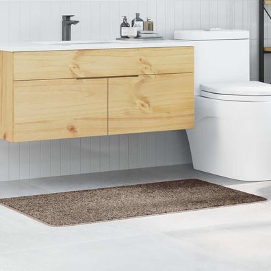 vidaXL Rutschfeste Badmatte Braun 70 x 120 cm PP