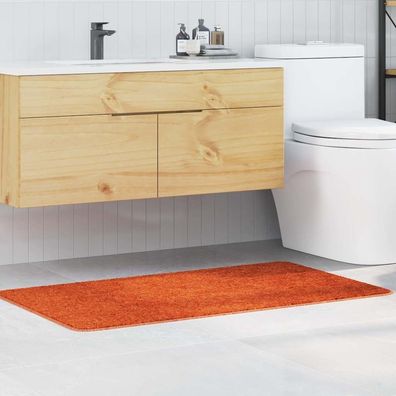 vidaXL Rutschfeste Badmatte Orange 70 x 120 cm PP