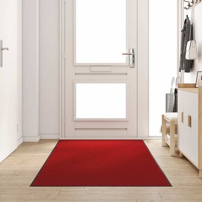 vidaXL Fußmatte Rot und Schwarz 120 x 250 cm 100% Polyamid