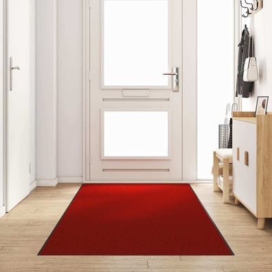 vidaXL Fußmatte Rot und Schwarz 120 x 400 cm Polyamid und PVC
