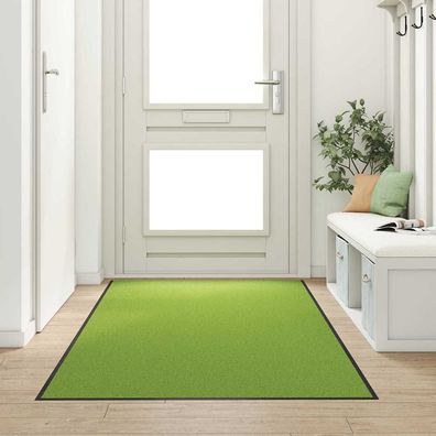 vidaXL Fußmatte Grün und Schwarz 120 x 250 cm Polyamid und PVC