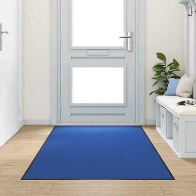 vidaXL Fußmatte Blau und Schwarz 120 x 250 cm 100% Polyamid