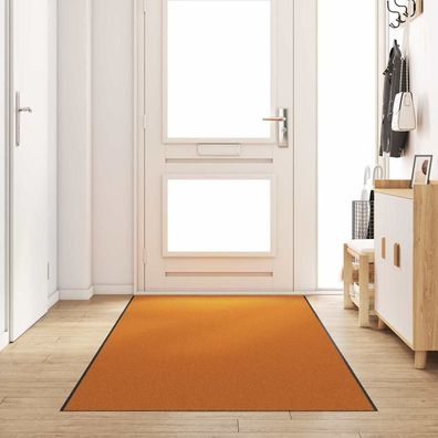 vidaXL Fußmatte Orange und Schwarz 120 x 400 cm Polyamid und PVC