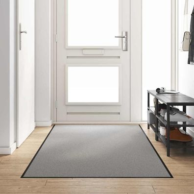 vidaXL Fußmatte Grau und Schwarz 120 x 300 cm 100% Polyamid