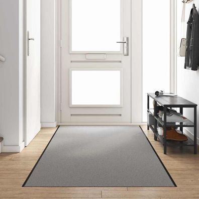 vidaXL Fußmatte Grau und Schwarz 120 x 350 cm 100% Polyamid