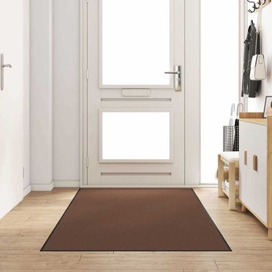 vidaXL Fußmatte Braun und Schwarz 120 x 250 cm 100% Polyamid