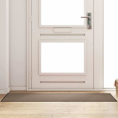 vidaXL Fußmatte Beige und Schwarz 60 x 180 cm 100% Polyamid