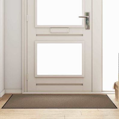 vidaXL Fußmatte Beige und Schwarz 90 x 150 cm 100% Polyamid