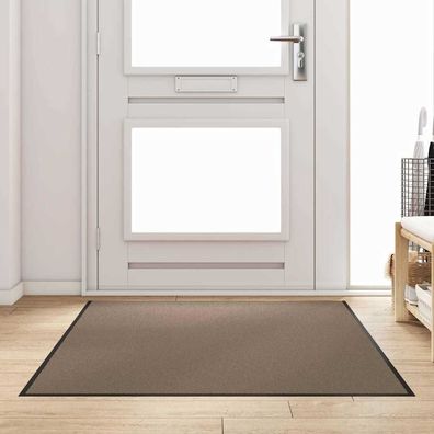 vidaXL Fußmatte Beige und Schwarz 120 x 180 cm 100% Polyamid