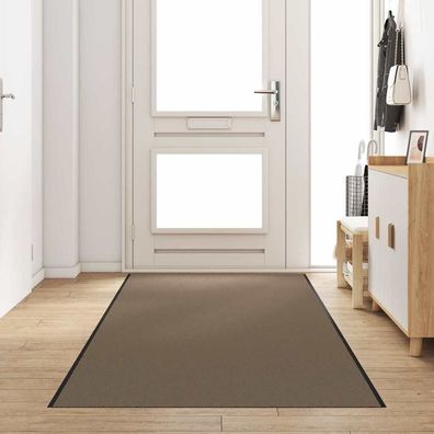 vidaXL Fußmatte Beige und Schwarz 120 x 400 cm 100% Polyamid