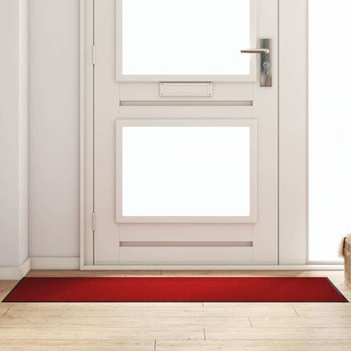 vidaXL Fußmatte Rot und Schwarz 60 x 180 cm 100% Polyamid