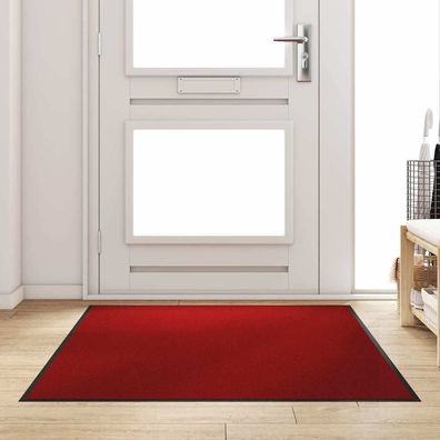 vidaXL Fußmatte Rot und Schwarz 120 x 180 cm 100% Polyamid