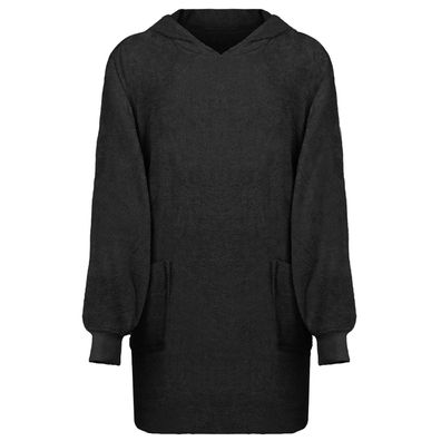vidaXL Decken-Hoodie KINN Schwarz L Baumwolle