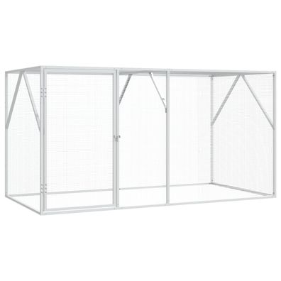 vidaXL Vogelkäfig Anthrazit 208 x 102 x 108 cm Verzinkter Stahl