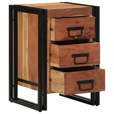 vidaXL Nachttisch Braun 40 x 40 x 59 cm Massivholz Akazie